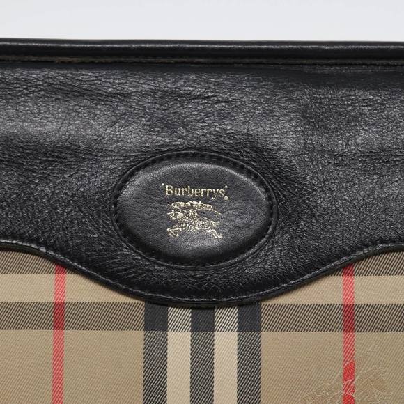 BURBERRY Nova Check Document Case Canvas Beige Auth HK1549 - Picture 8 of 16
